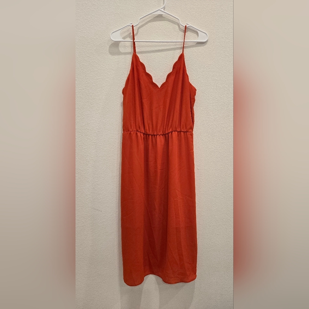 Socialite Red Sleeveless‎ V-Neck Sundress